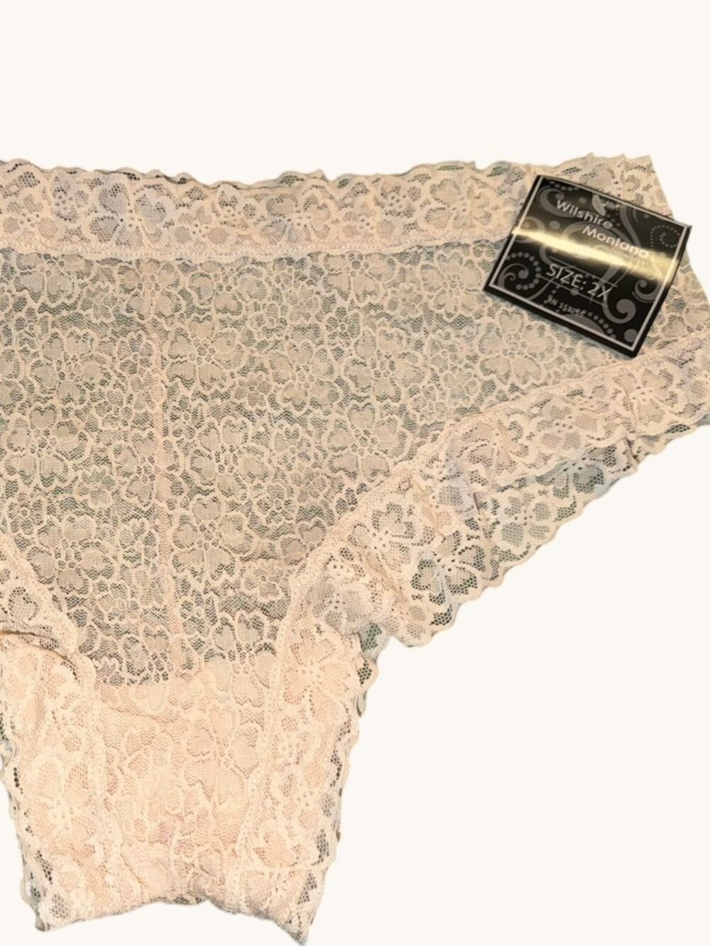 NWT Wilshire Montana Ivory Lacey Panty Size 2X